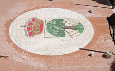 Obra de remodelación de la plaza de España en Huevar